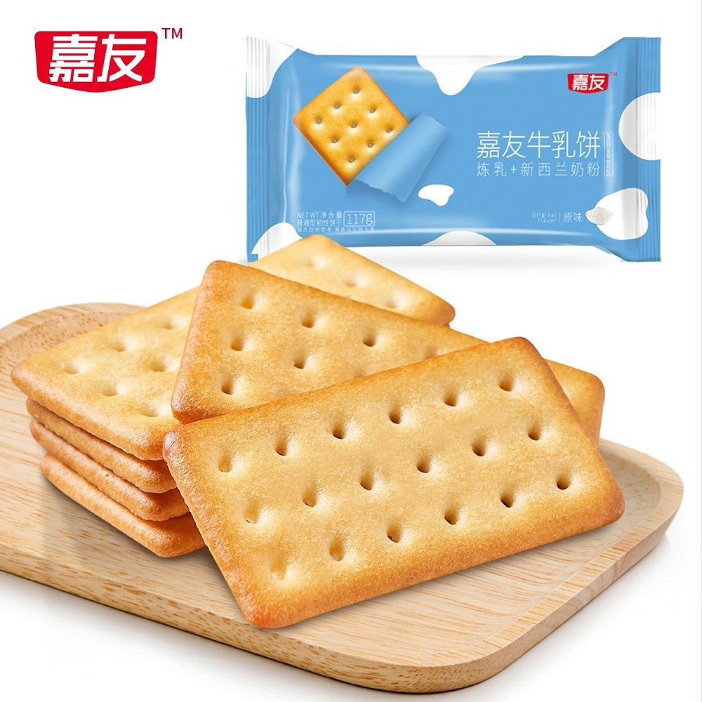 尊龙凯时牛乳饼干原味117g