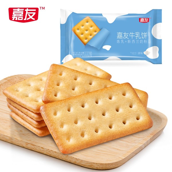 尊龙凯时牛乳饼干原味117g